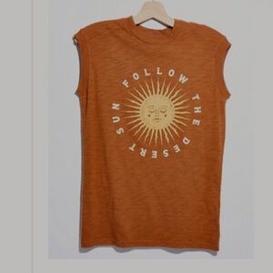 Free People Maze Follow the Desert Sun Muscle Tee XS